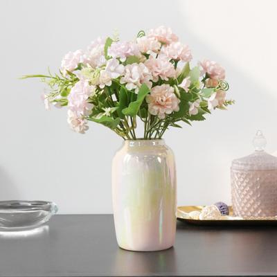 Yousheng Artificial Hydrangea Flowers Bouquet 9 Heads Faux Hydrangea Flower with Stem Fake Hydrangeas Floral Arrangement for Home Wedding Party Decor