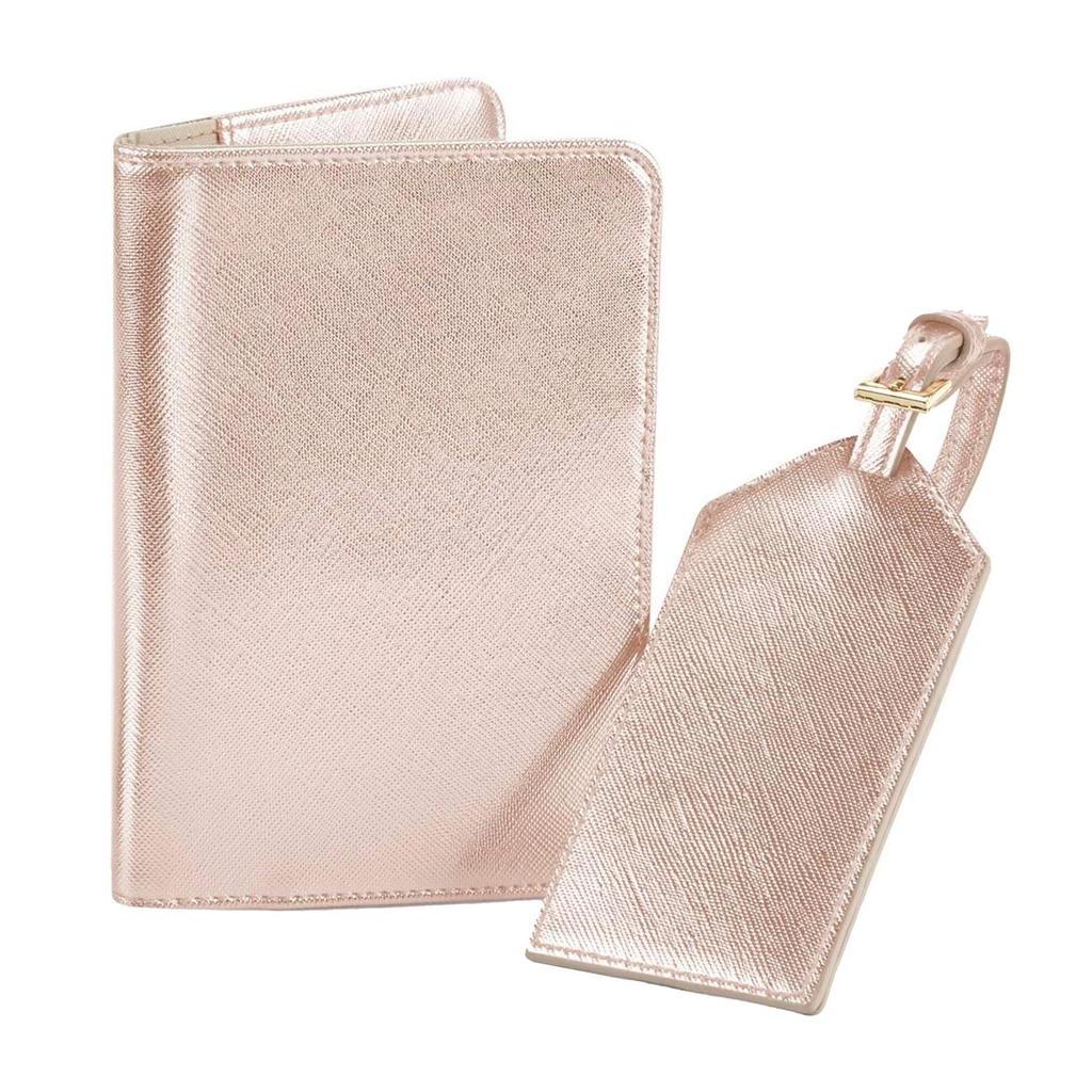 BagBase Boutique Passport Holder and Luggage Tag Set