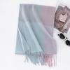 Lamb Wool Scarf Autumn and Winter New High End Women's All Match Thickened Plaid Splicing Warm Scarf Dual Use