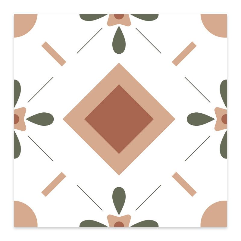 20x20cm 12 Peças Azulejos de Chão Mosaico de PVC Autocolantes Impermeáveis Antiderrapantes para Banheiro Cozinha DIY Reforma de Piso Casa