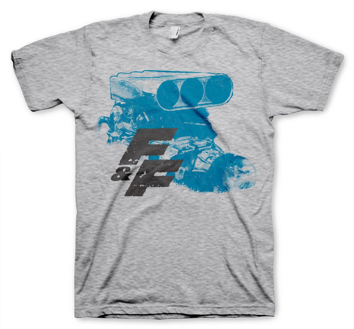 Official License Fast Furious Engine Men s T-SHIRT S-XXL Sizes L