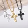 EMU hot-selling new titanium steel men's life tree cross necklace, personalized trendy brand stainless steel necklace