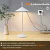 Lampe de table - NETTLIFE - 1800 mAh rechargeable - LED intégrée - Tactile dimmable - Blanc