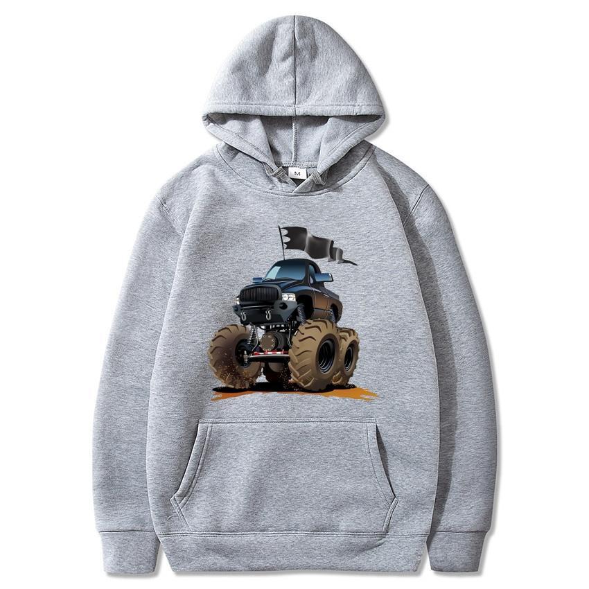 American Monster Truck Bigfoot Printed Hoodie Autumn/Winter New Street Fashion Hoodie Daily Casual Warm Hoodie Holiday Gift