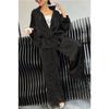 Completo Due Pezzi da Donna in Velluto con Stampa Leopardo Giacca con Zip e Pantaloni a Gamba Larga Tuta