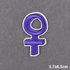 Purple Style Iron On Patch Thermoadhesive Patches For Clothes Anger Baby Girl Embroidery Patch For Hat/T-Shirt Fusible Sewing