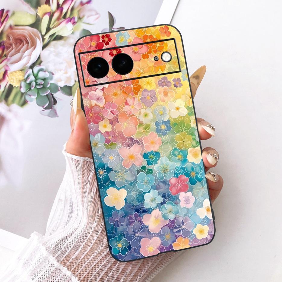 For Google Pixel 7A Case Pixel7 Pro Luxury Flower Butterfly Painted Cover Soft Silicone Case For Google Pixel 7 Pro Pixel7A Bags