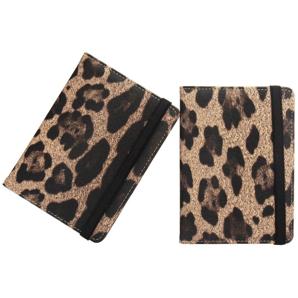 

with Bandage Passport Holder File Cover Cash Wallet Leopard RFID Passport Cover Travel коричневый