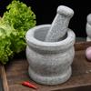 LISM Polished Stone Mortar and Pestle with Lid
