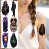 9pcs Temporary Tattoo Colorful Realism Alien Woman With UFO Wizard With Staff Dark Warrior With Scythe For Adult Arms Male