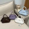 Minimalist Solid Color Handbag Women Belt Buckle Design Shoulder Bag Elegant Pu Leather Crossbody Bag Daily Commuting Mini Bag