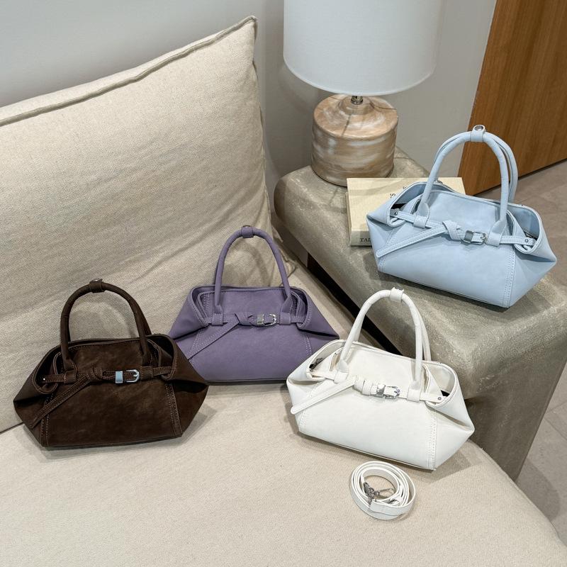 Minimalist Solid Color Handbag Women Belt Buckle Design Shoulder Bag Elegant Pu Leather Crossbody Bag Daily Commuting Mini Bag
