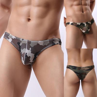 Men Softty Camouflag Print Underpants Knickers Briefs Sexy Low Waist Underwears
