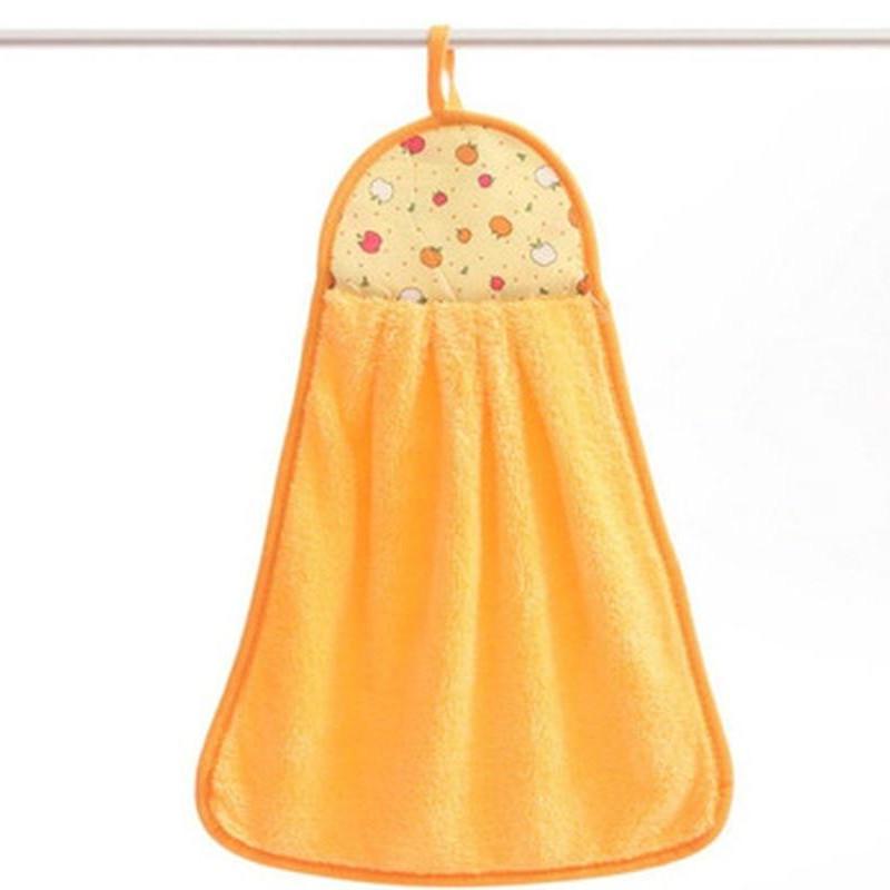 1Pcs Coral Velvet Bathroom Supplies Soft Hand Towel Absorbent Cloth Dishcloths Hanging  Cloth Kitche
