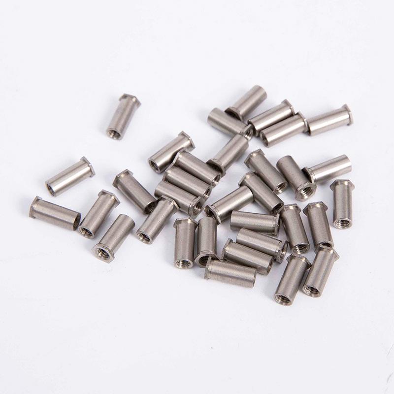 304 Stainless Steel Small OD Through Hole Rivet Stud M3 x 3mm (100 pcs)
