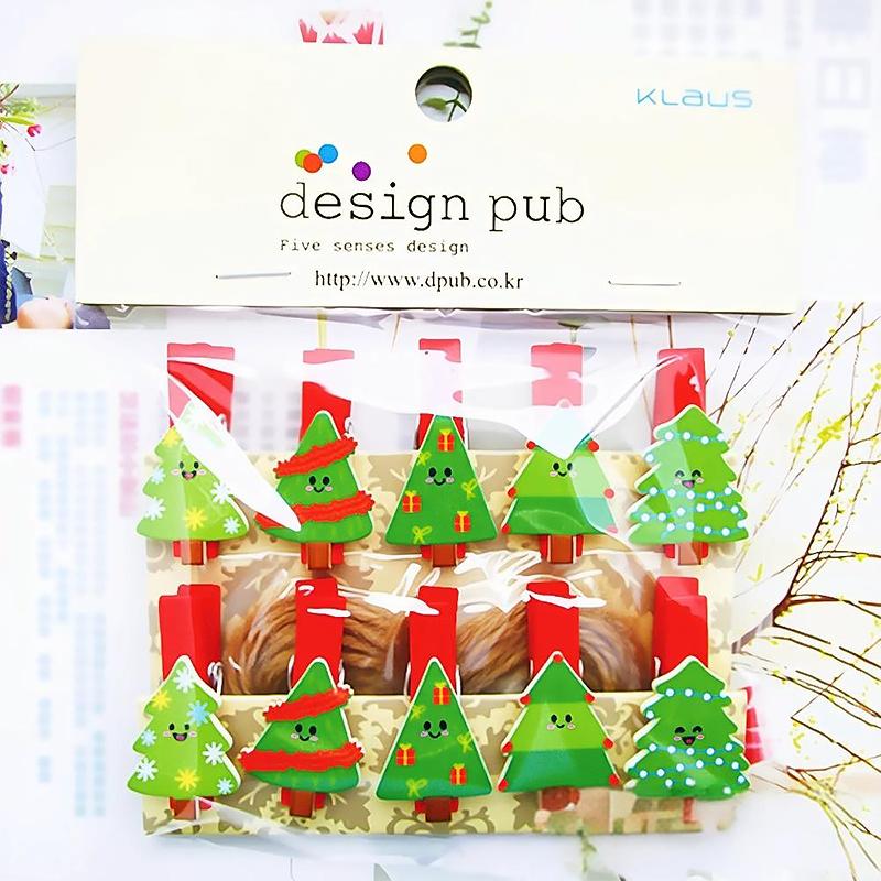 

Деревянная прищепка Украшение для подарка Рождество Практичный Декорированный Креативный Экологичный Дисплей для фото Мультяшный Сделай сам