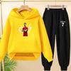 A Loose and Casual Sportswear Set of Hooded Sweatshirts and Trousers for Children, Suitable for Boys and Girls Aged 3 To 13