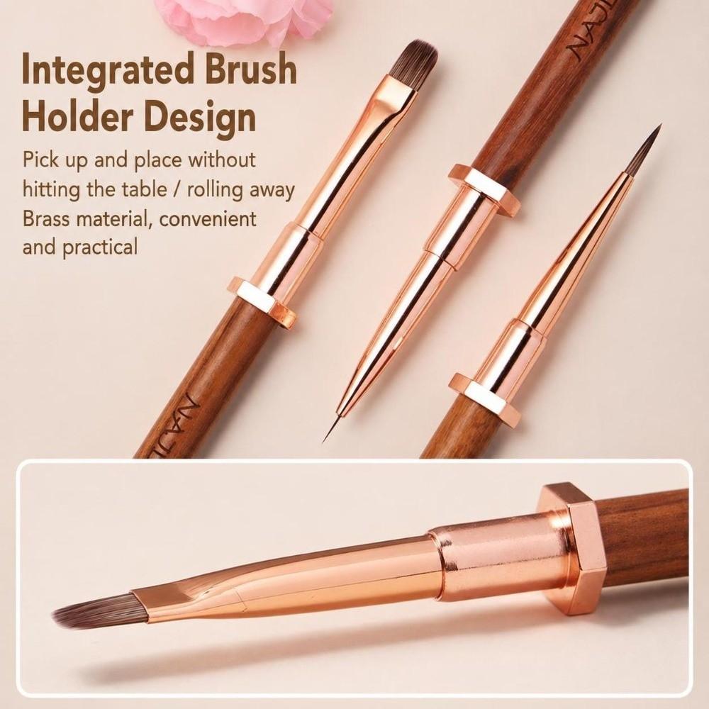 Sandalwood Handle Nail Design Pen Portable Pen Detail Brush New Manicure Pen Nail Salon