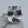 925 Sterling Silver Ring Sapphire Ring Sz 9 White Color 28.80 Ct Cushion Cut