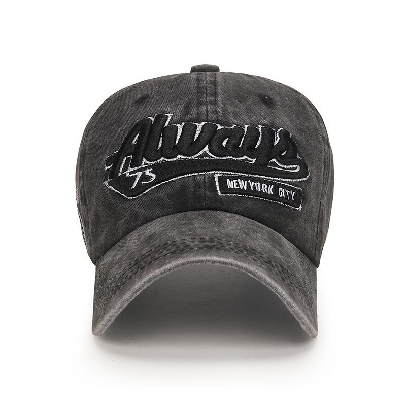 New Washed Retro Adjustable Baseball Cap Men's Casual and Old European and American Style Sun Hat Soft Top Hat Women