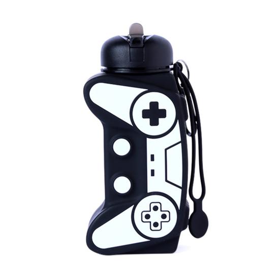 

Спортивная бутылка на 600 мл, складная пищевая герметичная противоударная защита от падения, игровая консоль большой емкости, форма для путешествий, школьные дети, студенты, бутылка для воды чёрный