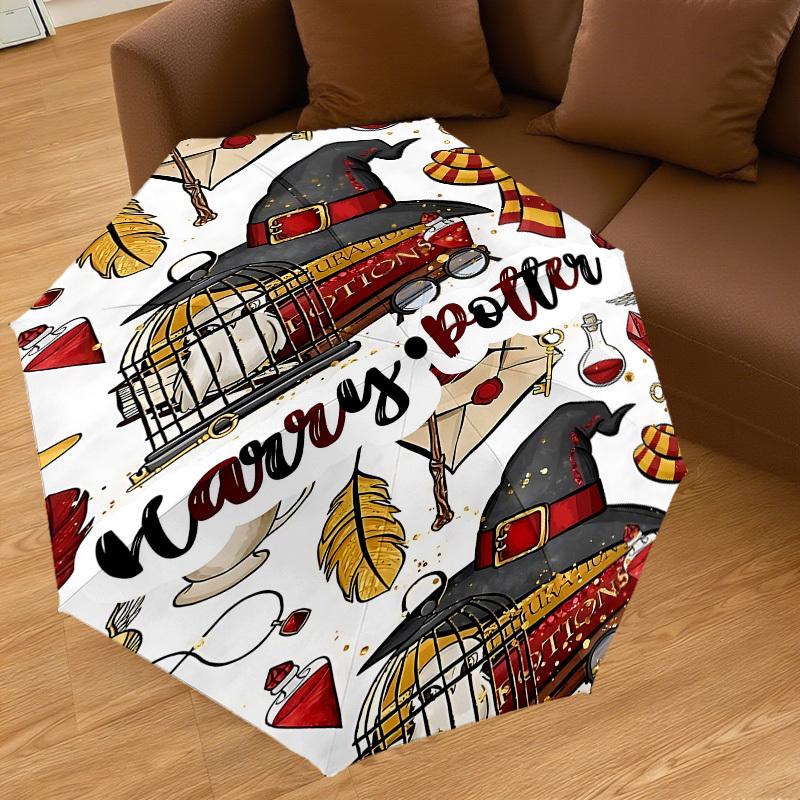 1PC Warner Harry Potter Automatic Open/Close Umbrella with Windproof, 14-Rib Sturdy Canopy, Durable Ribs1231A
