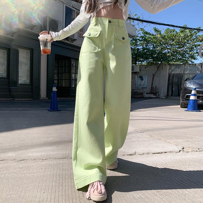 

Женские белые джинсы с широкими штанинами и карманами-клапанами - Коллекция весна/лето 2025 г. XL