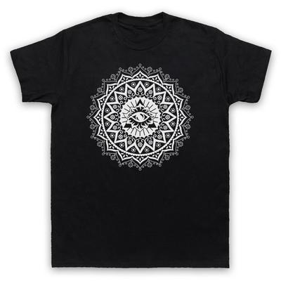 Mandala Geometrisch Spirituelles Symbol Geometrie Religiös Herren- und Damen-T-Shirt