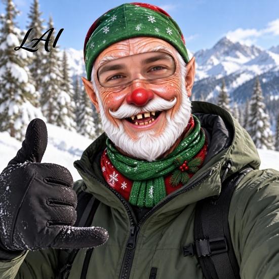 Winter Full Head Cover Christmas Face Print Ski Mask Realistic Balaclava for Men Cold Weather Women Windproof Cycling Riding Snowboarding