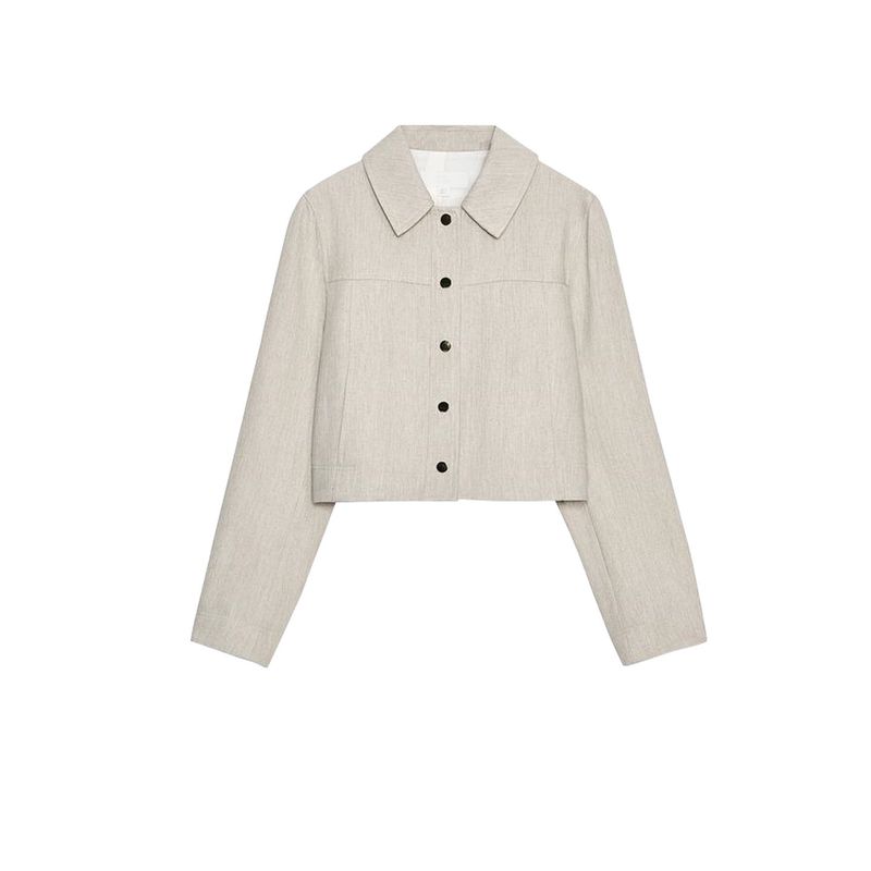 Short V-neck Long sleeve Casual Outerwear 8719129 High Waist Loose Long Straight Pants 8714129