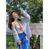 Texture Sense Sun Protection Shirt Long sleeve Stripe Shirts 2024 New Women Summer Thin Small Shirt Outerwear Top