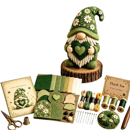 Yousheng DIY Patchwork Meeresbewohner Puppen-Set, Handgemachtes Patchwork-Zwerg Nähset für Heimdekoration, Stoff Cartoon Drachen Patchwork Bastelsets für