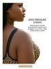 European Plus Size Leopard Print Adjustable Tank Style Full Cup Bra for Women