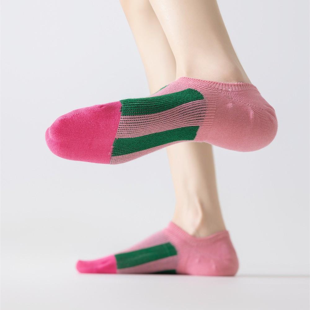 10 Colors High Saturation Dopamine Color Striped Ins Trendy Skateboard Sports Style Vertical Striped Ankle Socks New