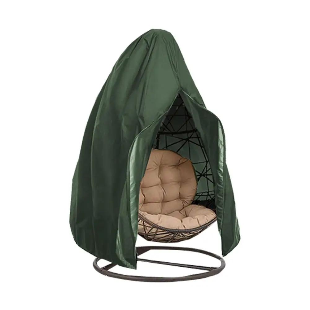 

Чехол для стула 210D на молнии, чехол для подвесного кресла-яйца, водонепроницаемый, пылезащитный чехол для уличного стула, защитный чехол для патио 115x190cm зелёный