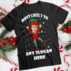 Personalised Embroidered Elf Christmas T-Shirt Tee #MC