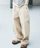 Nigaennikol Butterfly Wide Cotton Pants_Beige