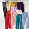 Pantaloni da donna Pantaloni lunghi con tasche a vita alta e mezza età