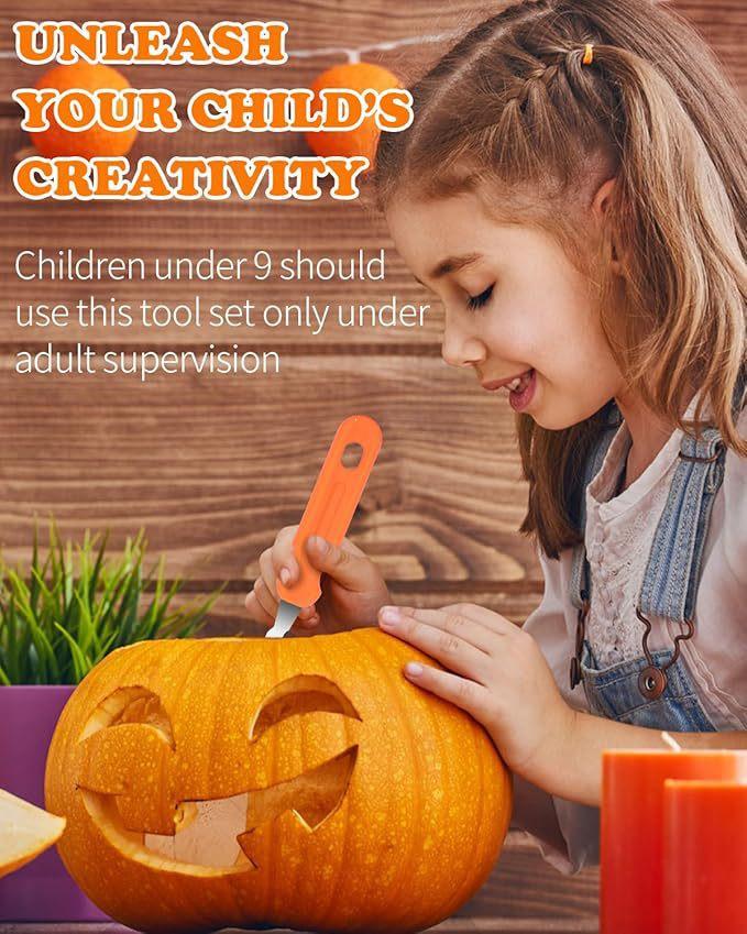 Halloween Pumpkin Carving Set: DIY Lantern Tools & Stainless Steel Cookie Cutters