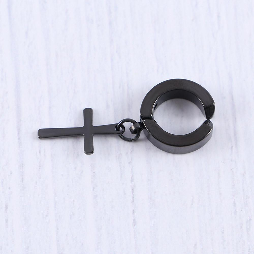 Punk Gift Elegant Women Unisex Non-Piercing Earring Fashion Jewelry Men Ear Cuff Cross Clip Earring