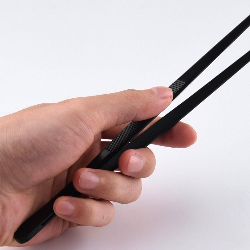 Stainless Steel Barbecue Tongs Black Grill Clip Portable Food Tweezer  Bread