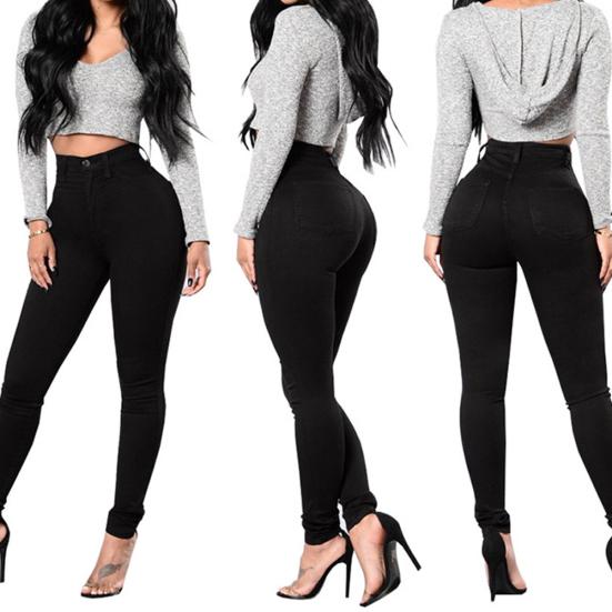 Damenmode High Waist Stretch Jeans Leggings Hüft Push Up Skinny Hosen