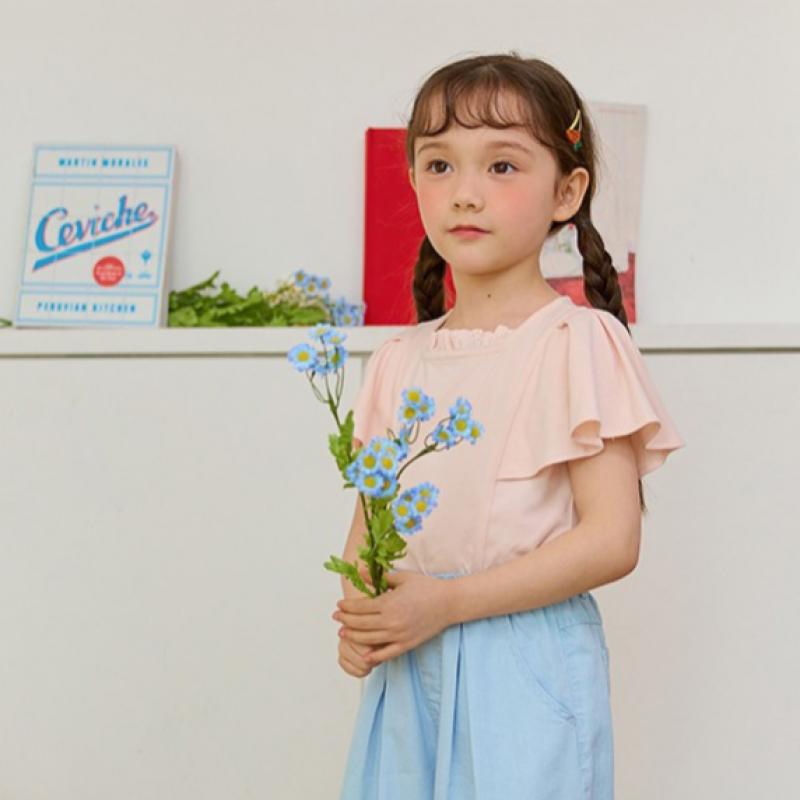 [lilipuri] Frill Wings T shirT  Coral 