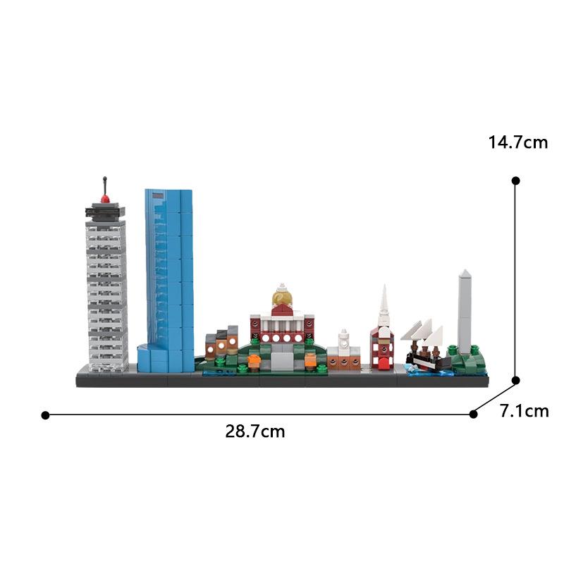 Famous Movies Skyline Architecture Building Block Kit Skyline Buildings Back To the Future Fairy Tale Magic Castle House Toys