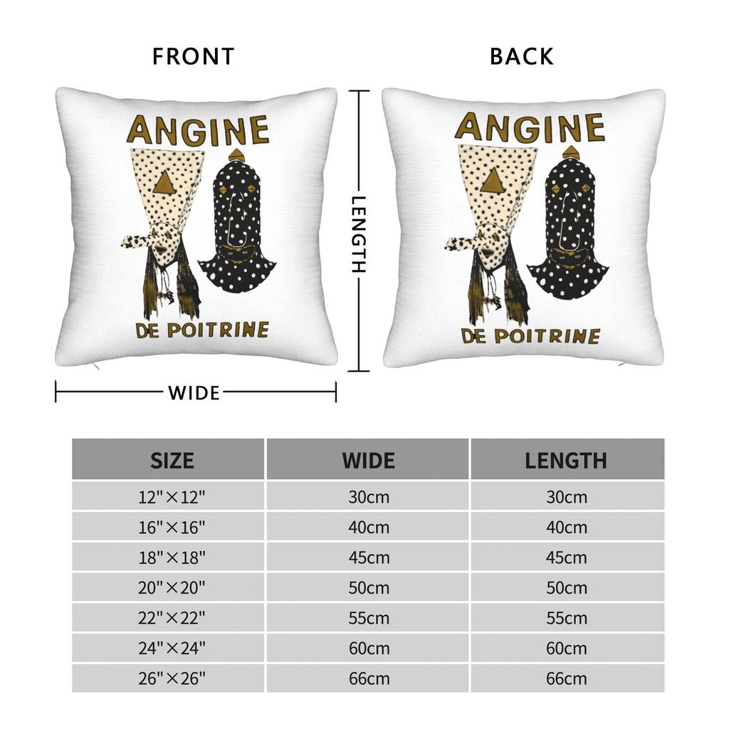 Angine De Poitrine ROCK Band Pillow Case Square Pillow Cover Funny Cushion Cover For Living Room Sofa