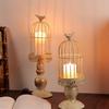 Iron Hollow Lace Candlestick White European Tabletop Candlestick Indoor Furnishing Decor