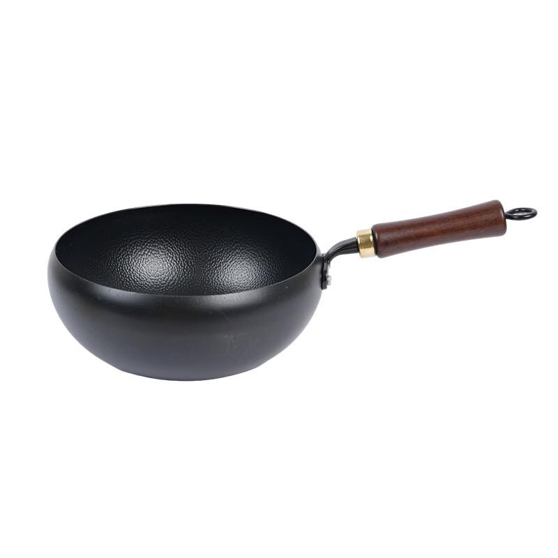 ZISIZ Nitrided Iron Flat-Bottom Wok