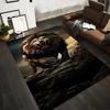 Realistic Roaring Lion Rug - Majestic Wild Animal Carpet Design Suitable for Use As an Anti-slip for Living Room Bedroom Sofas