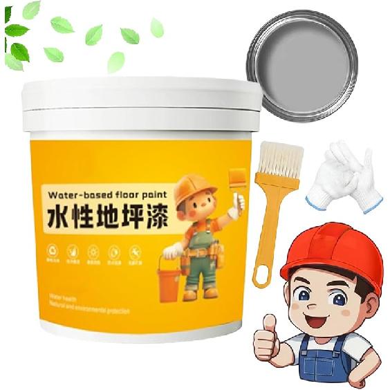 

Водостойкая эпоксидная краска для пола на водной основе, 300 г. Новая краска для пола на водной основе, краска для пола в гараже, быстросохнущая противоскользящая эпоксидная водостойкая краска на водной основе светло-серый