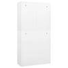 Office Filing Cabinet White 90 x 40 x 180 cm Steel
